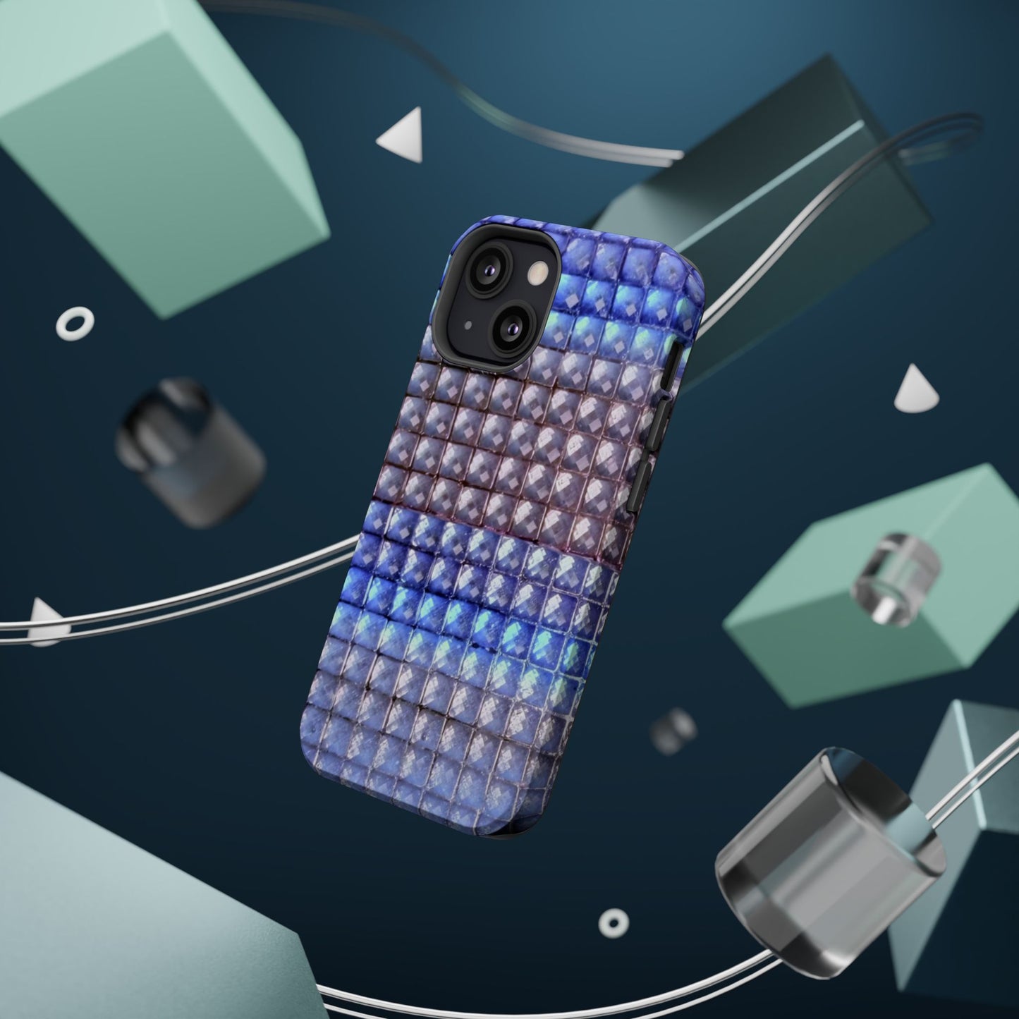 MagSafe "blue studs" airbrush iPhone case