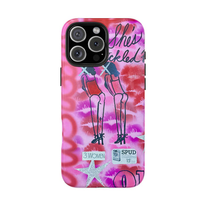 "tickled pink" airbrush iPhone case