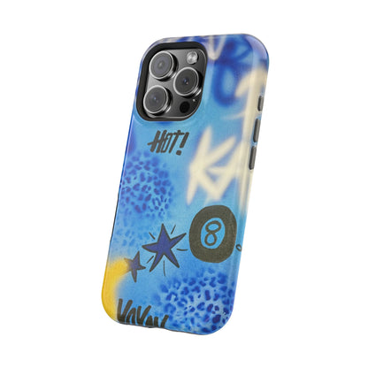 MagSafe "brilliant blues" airbrush iPhone case