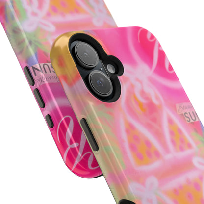 MagSafe "santa monica strawberry" airbrush iPhone case