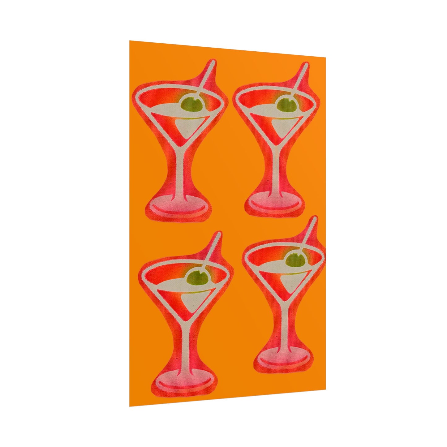 "shaken, not stirred" airbrush rolled print