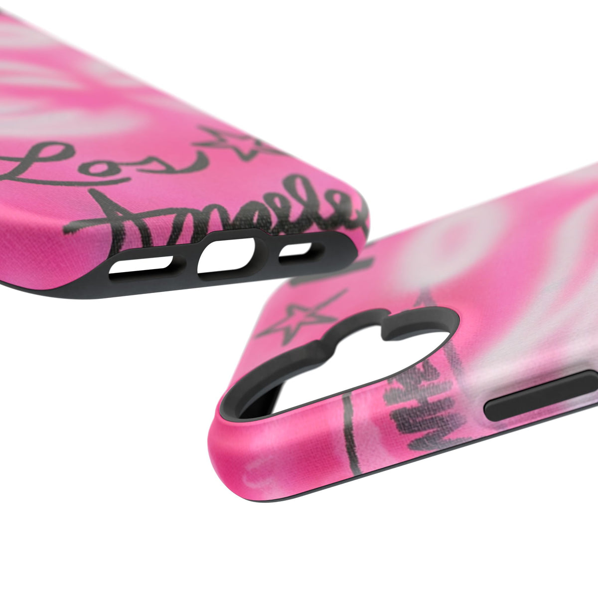 MagSafe "pinke Engelsflügel" Airbrush iPhone Hülle