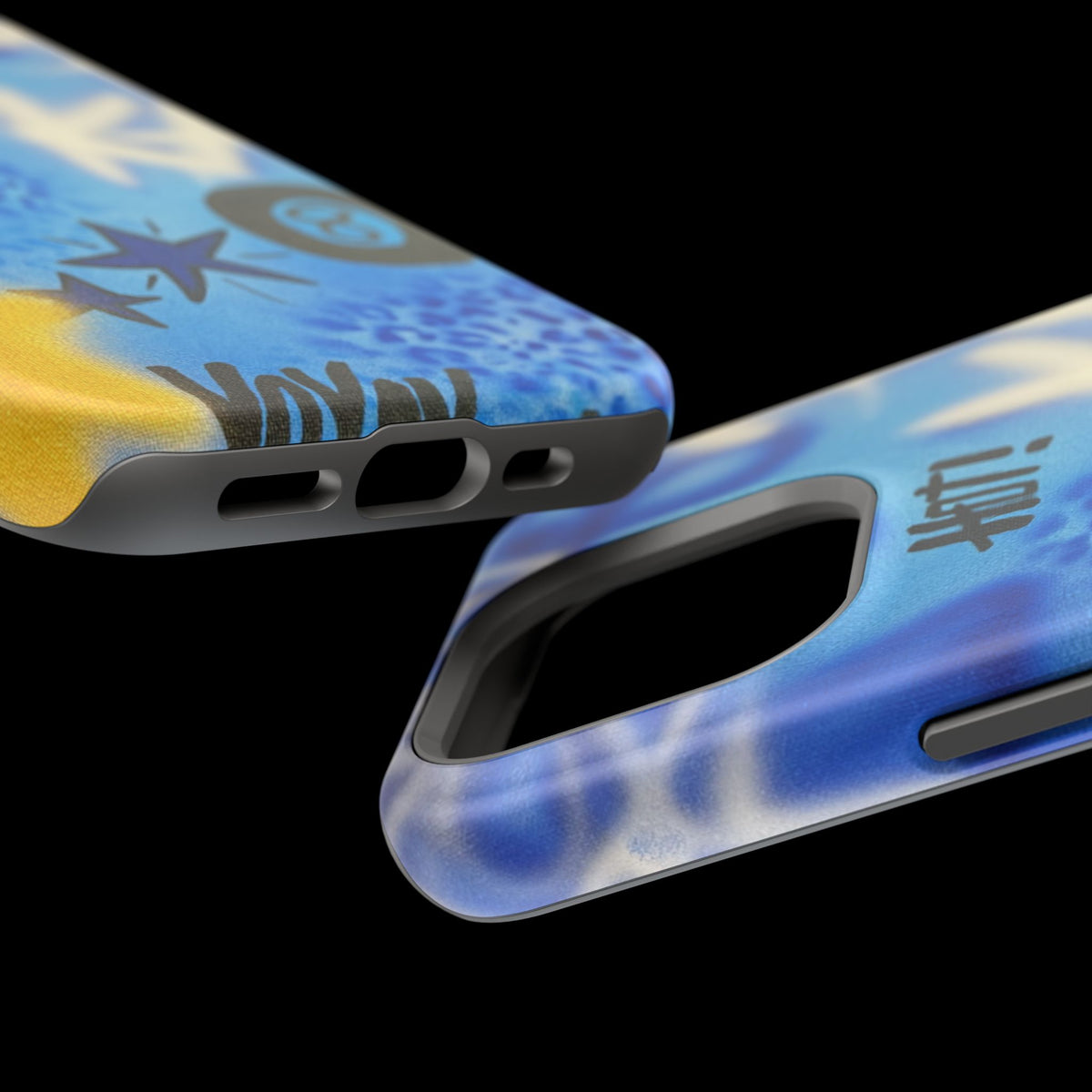 MagSafe "brilliant blues" airbrush iPhone case