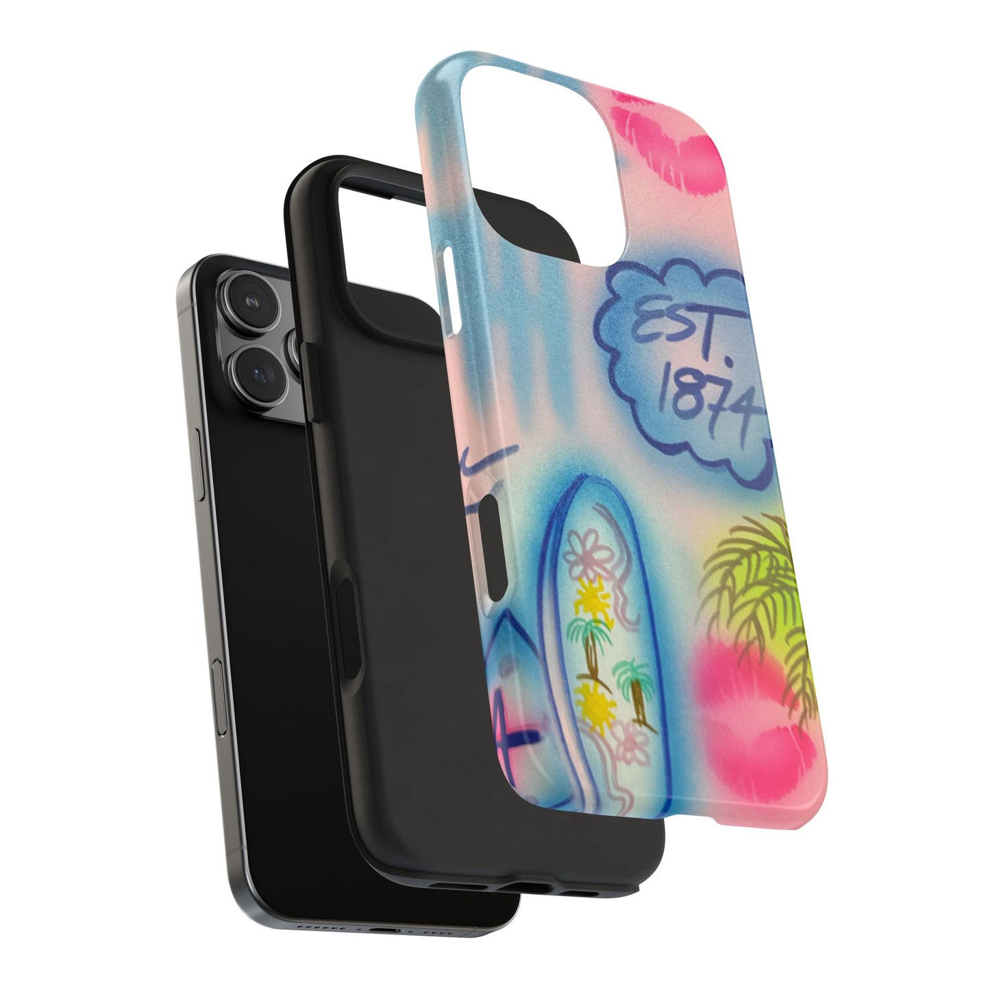 "in the wave" airbrush iPhone case