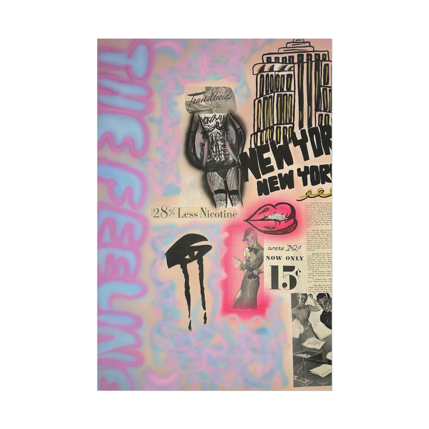 custom nyc airbrush rolled print