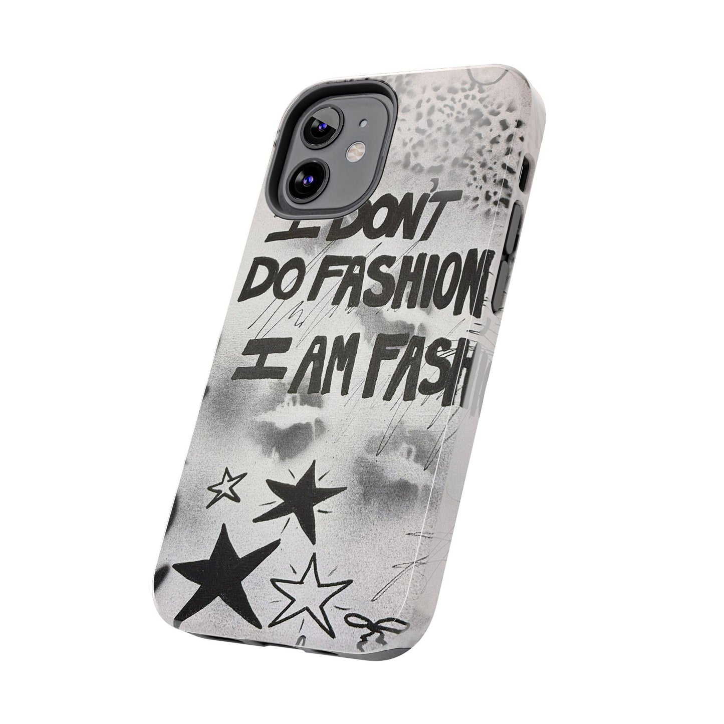 "i am fashion" airbrush iPhone case