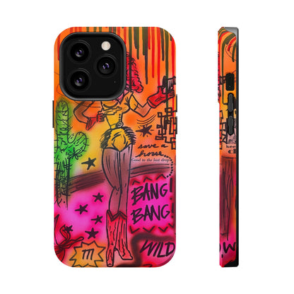MagSafe "wild, wild west" airbrush iPhone case