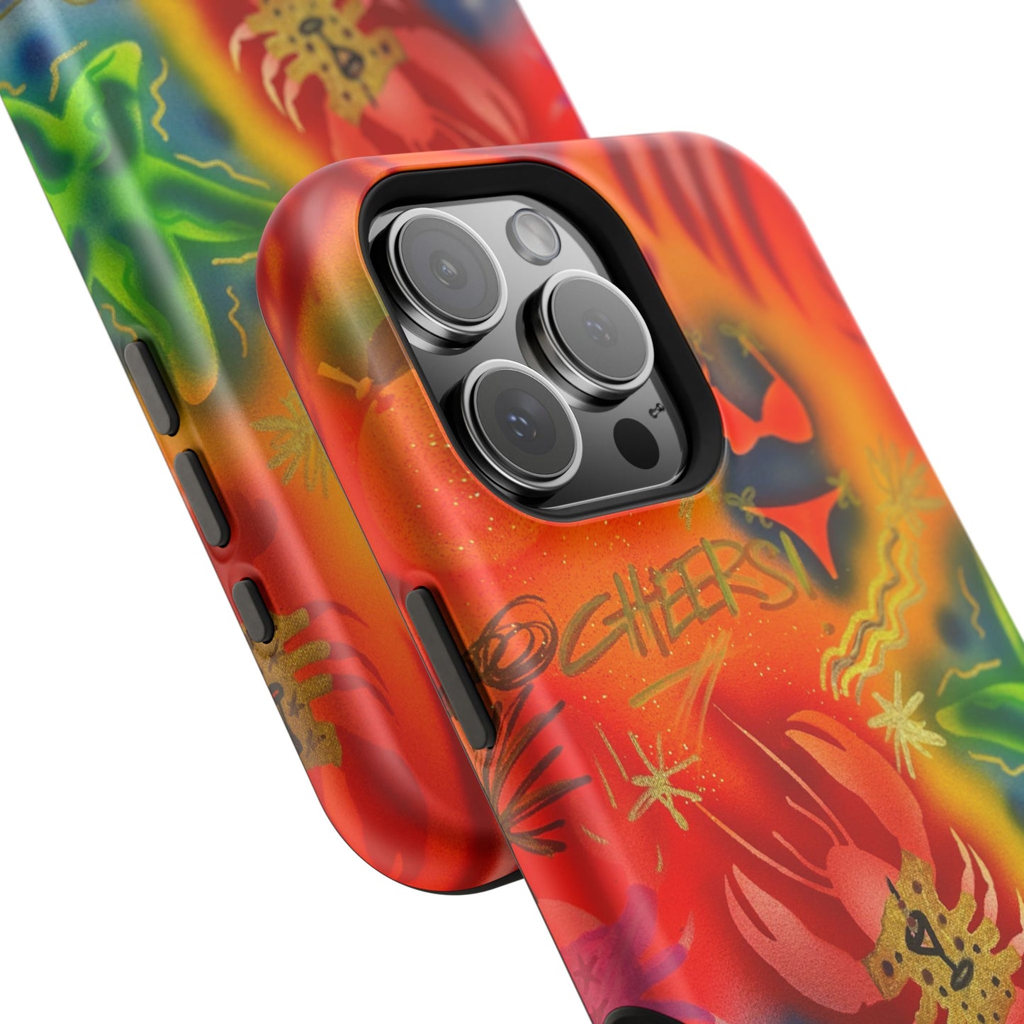 MagSafe "tipsy lobster" airbrush iPhone case