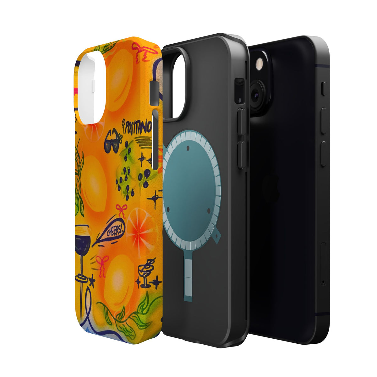 MagSafe Airbrush iPhone Hülle „citrus coastline“