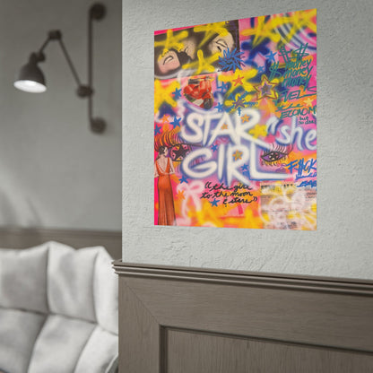 "STARGIRL" airbrush rolled print