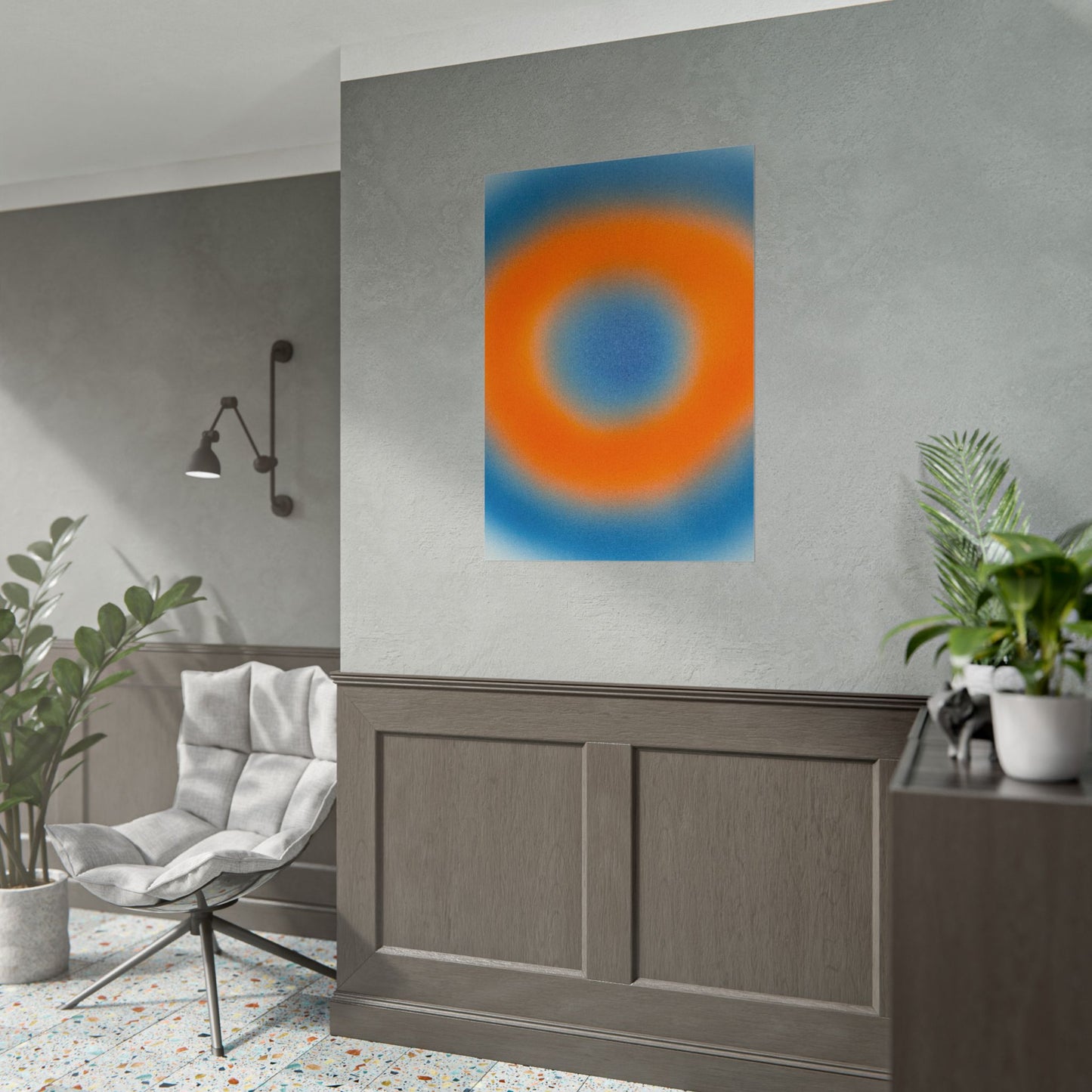 "citrus sky" airbrush rolled print