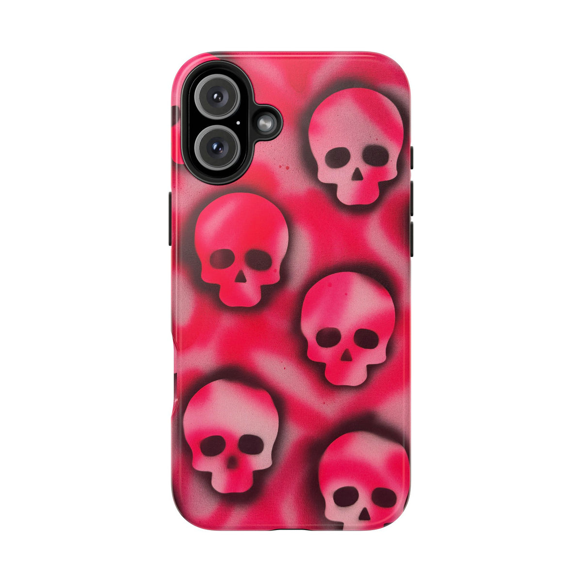 "pink skully" airbrush iPhone case