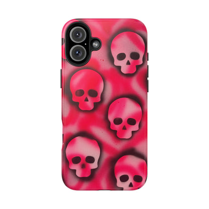 "pink skully" airbrush iPhone case