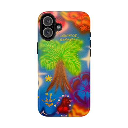 "neon blue palms" airbrush iPhone case