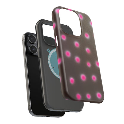 MagSafe "cherry mocha polka dot" airbrush iPhone case