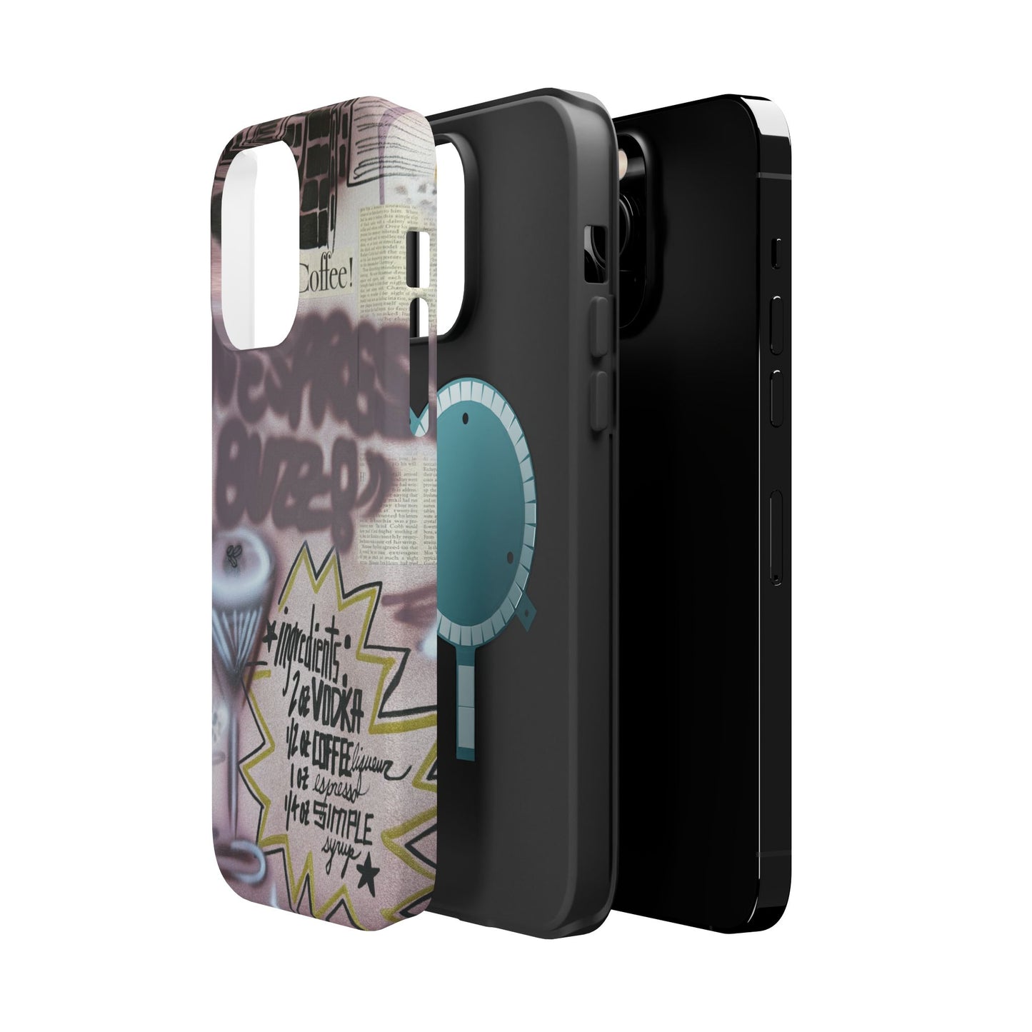 MagSafe "espresso martini" airbrush iPhone case