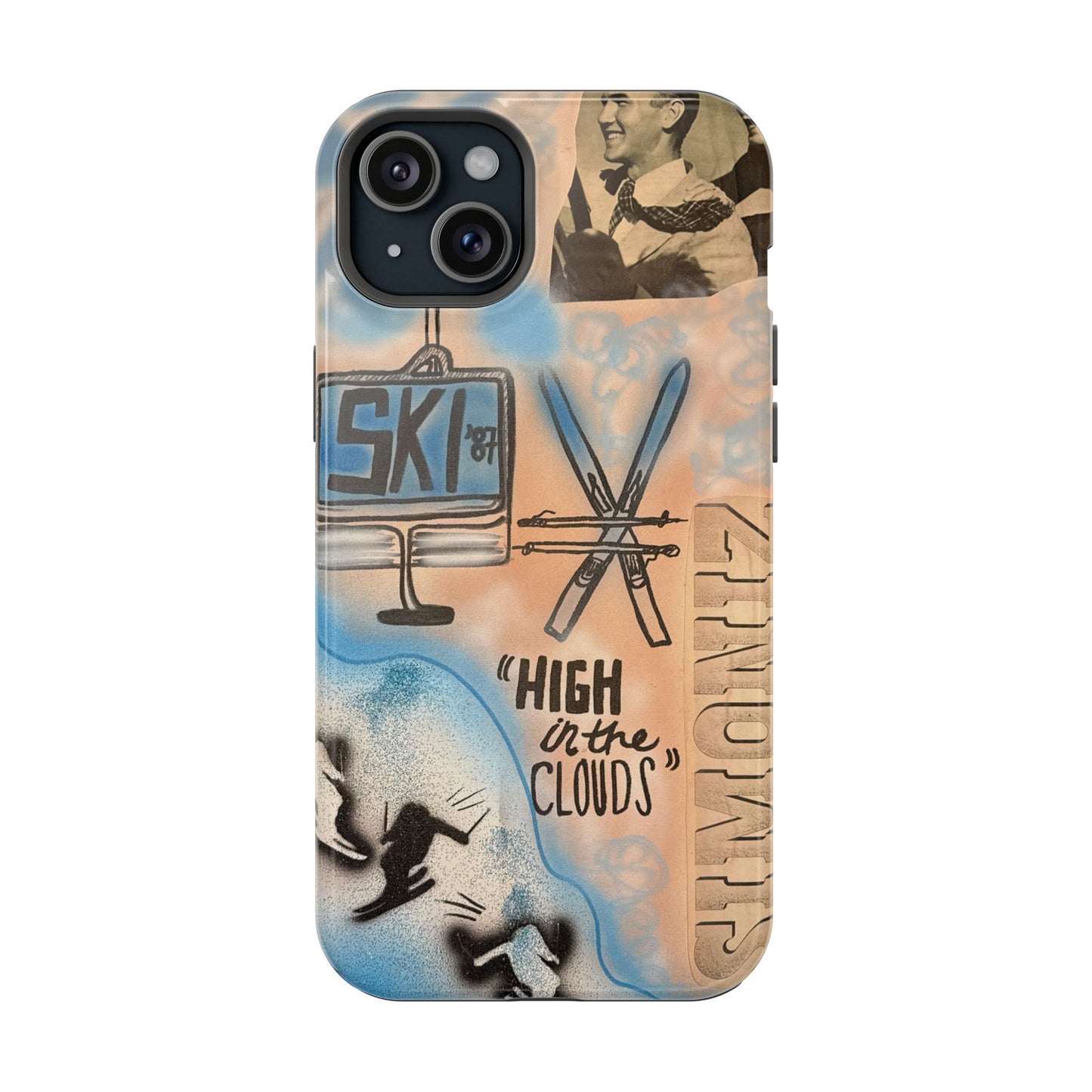 MagSafe „high in the clouds“ Airbrush iPhone Hülle