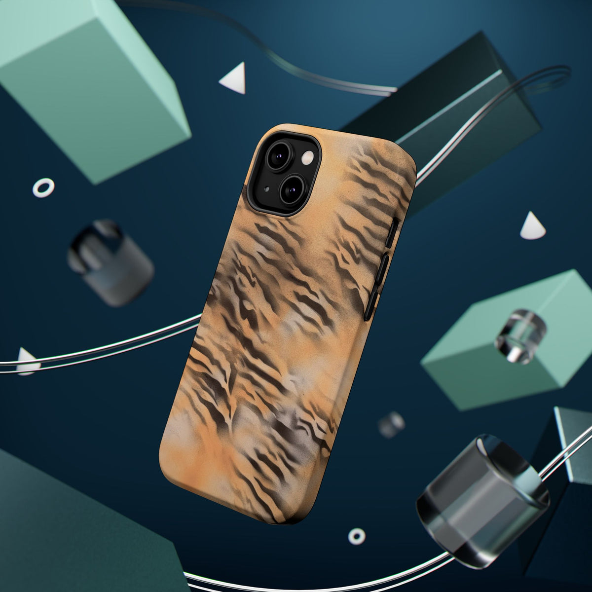 MagSafe "neutral tiger" airbrush iPhone case