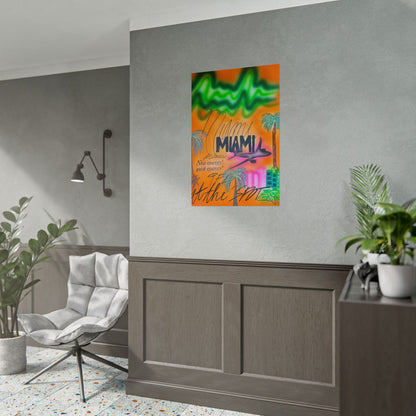 "miami, fl" airbrush rolled print