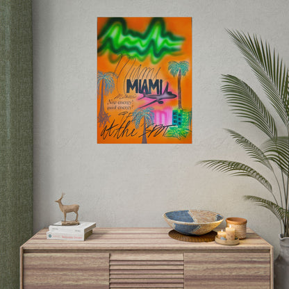 "miami, fl" airbrush rolled print