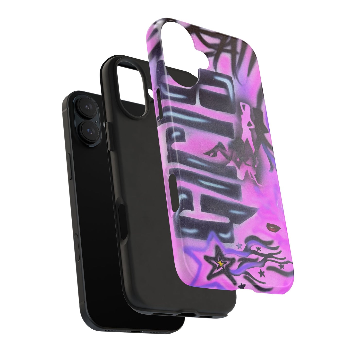 "neon nights" airbrush iPhone case