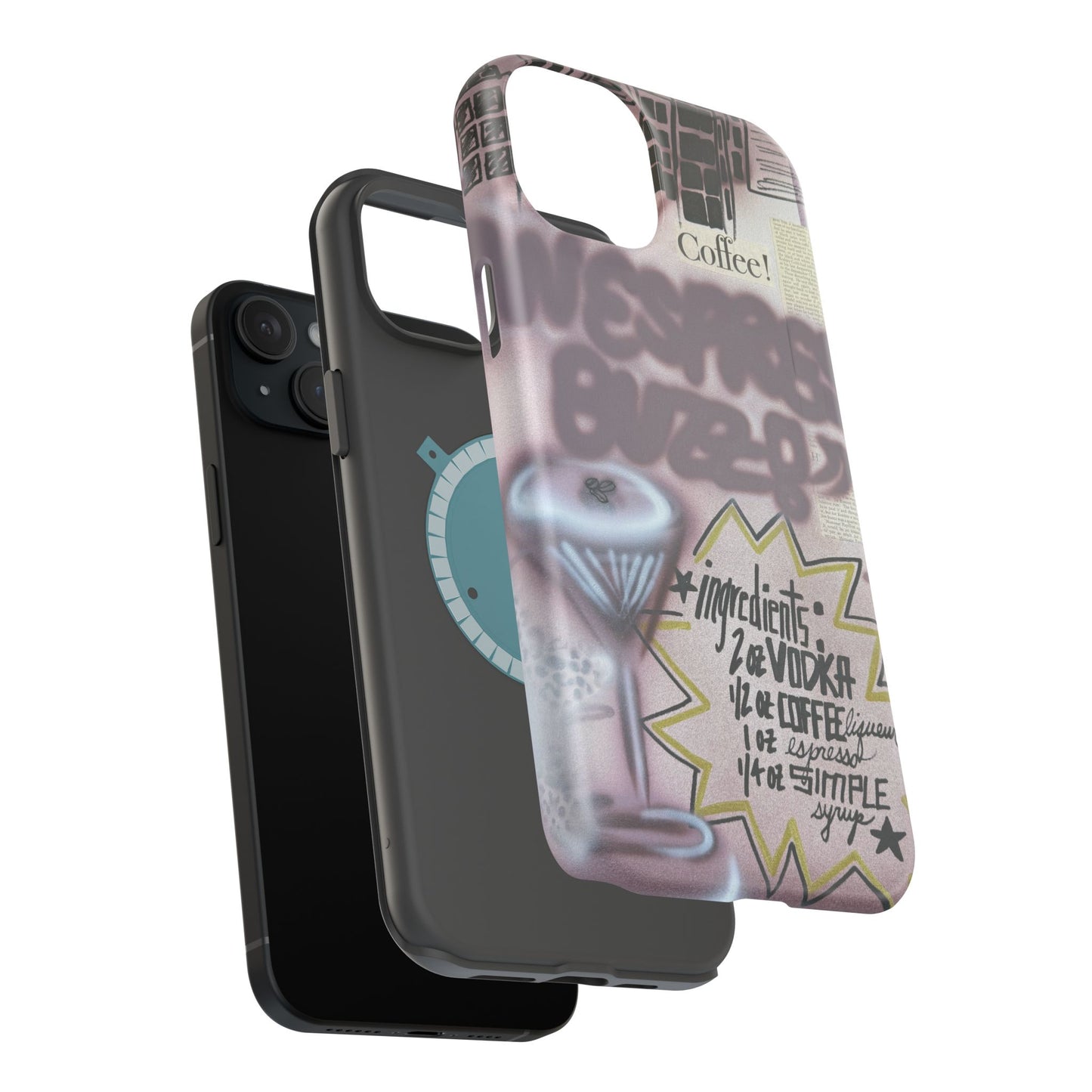 MagSafe "espresso martini" airbrush iPhone case