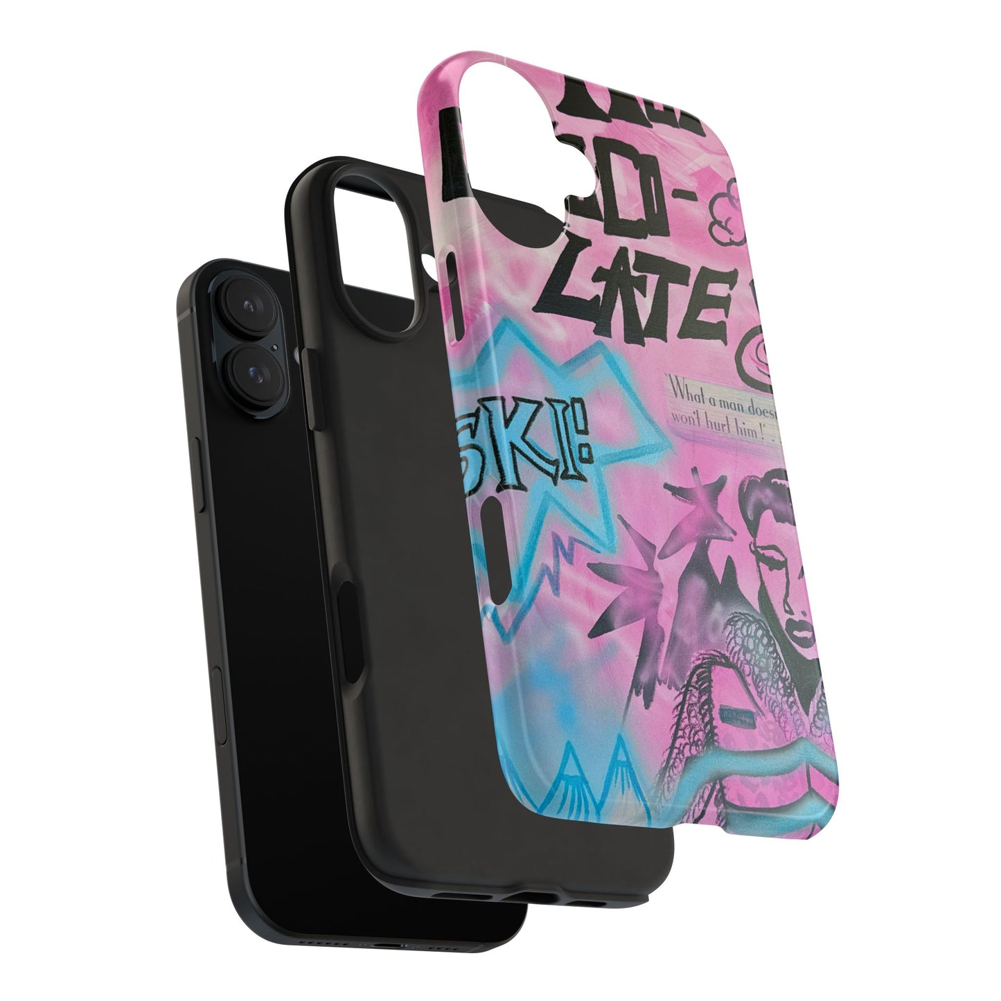 "avant le ski" airbrush iPhone case