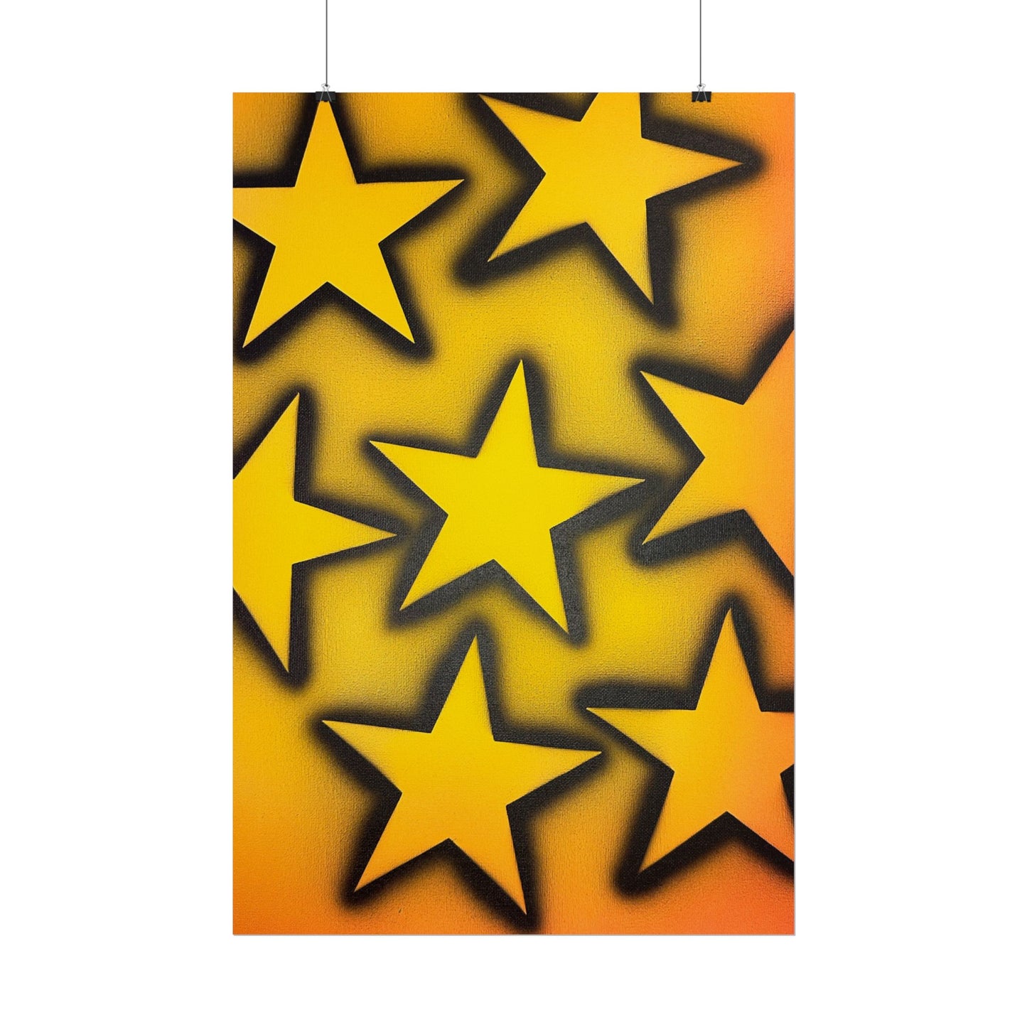 "UR A STAR!" airbrush rolled print