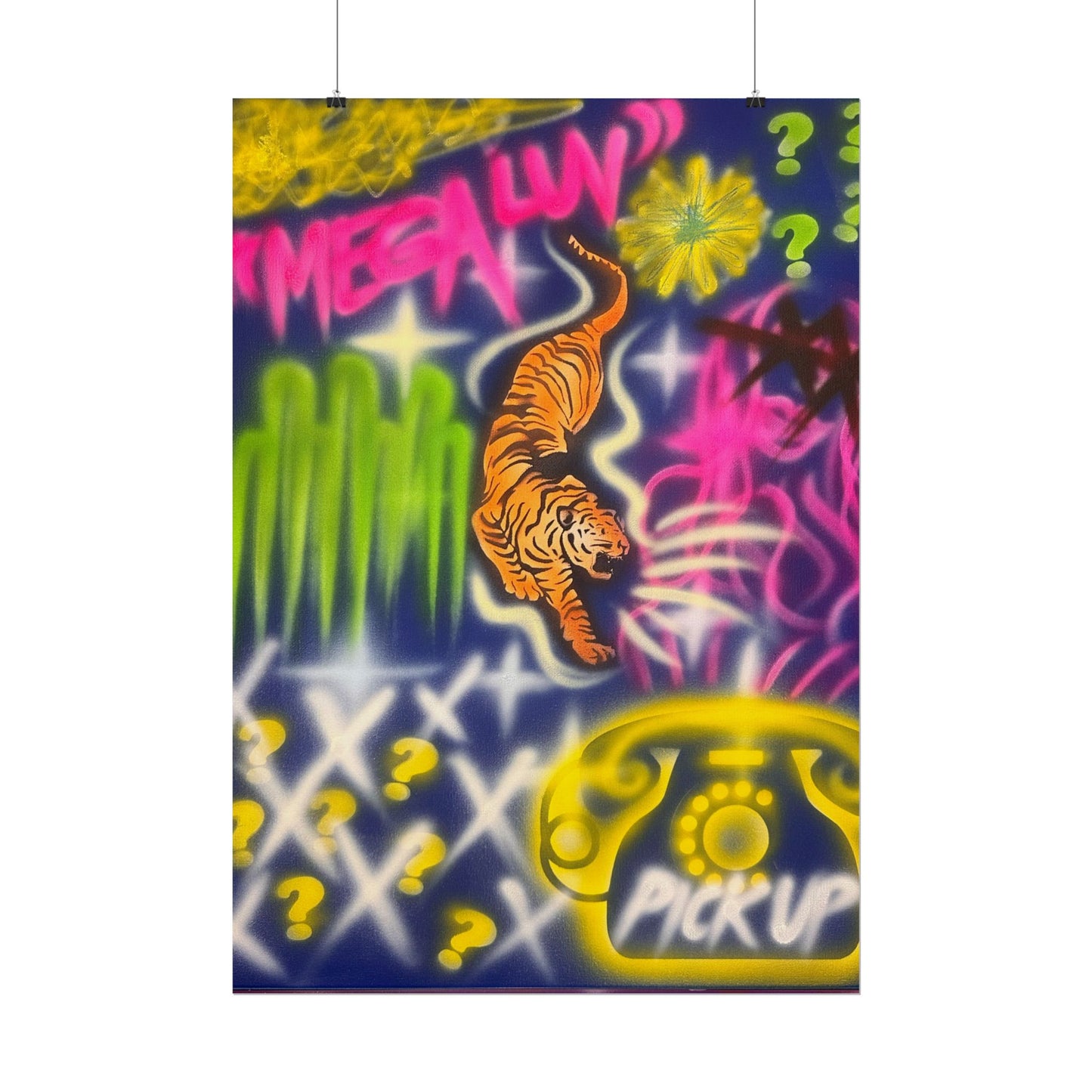 "mega luv" airbrush rolled print