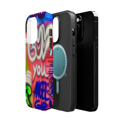 MagSafe "luv u angel girl" Airbrush iPhone Hülle