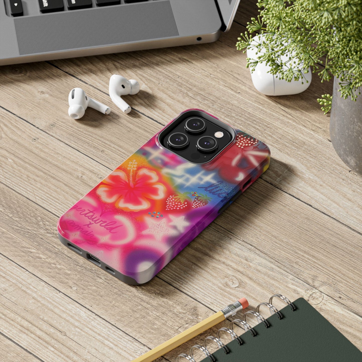 "luck and luv" airbrush iPhone case