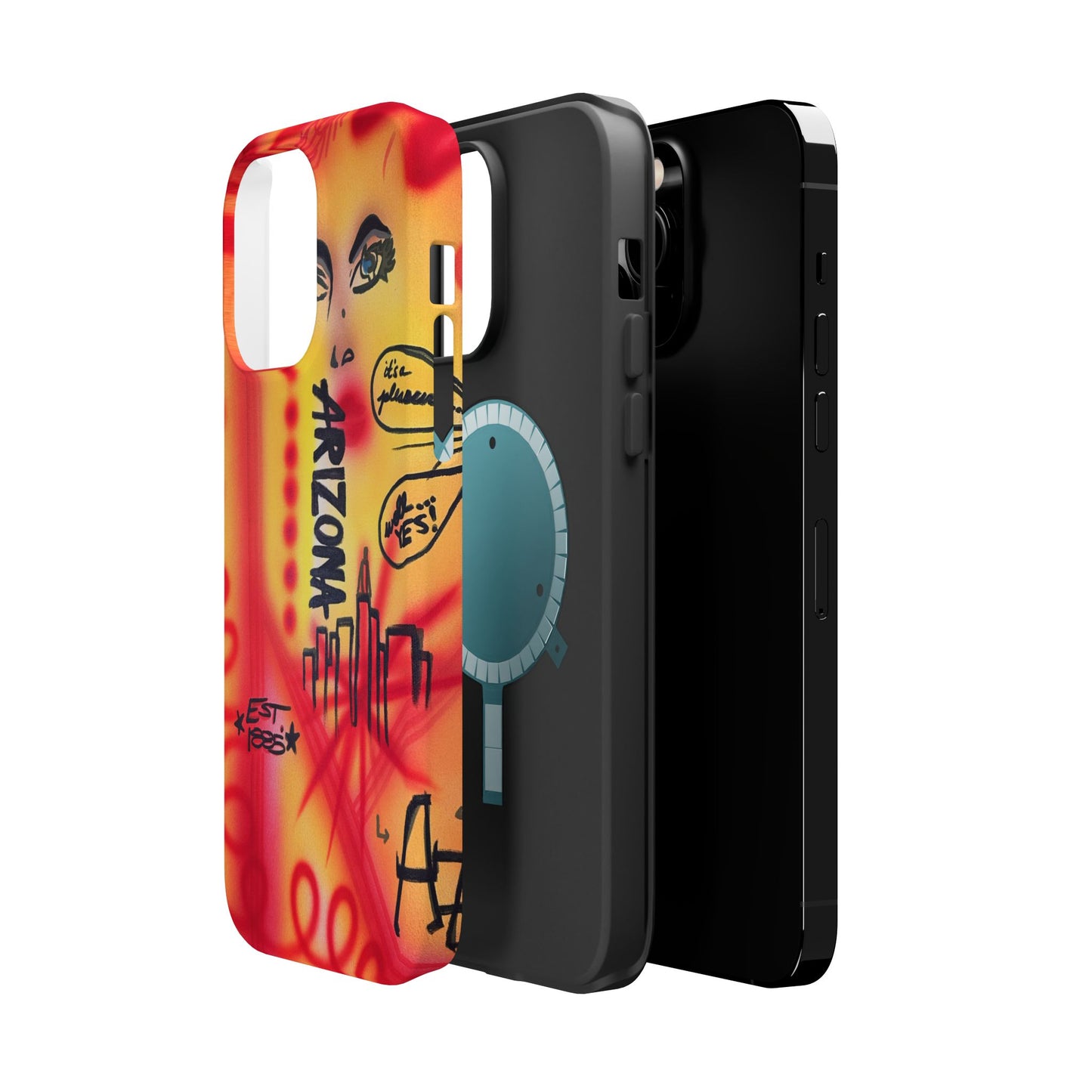 MagSafe "tempe, az" airbrush iPhone case