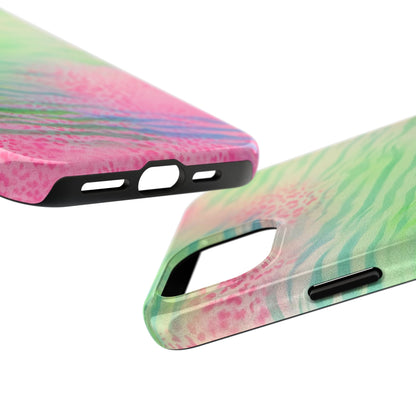 "teal cheetah" airbrush iPhone case
