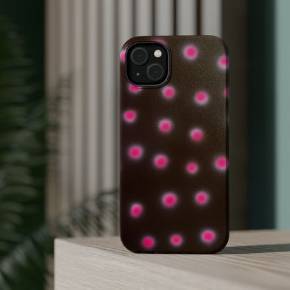 MagSafe "cherry mocha polka dot" airbrush iPhone case