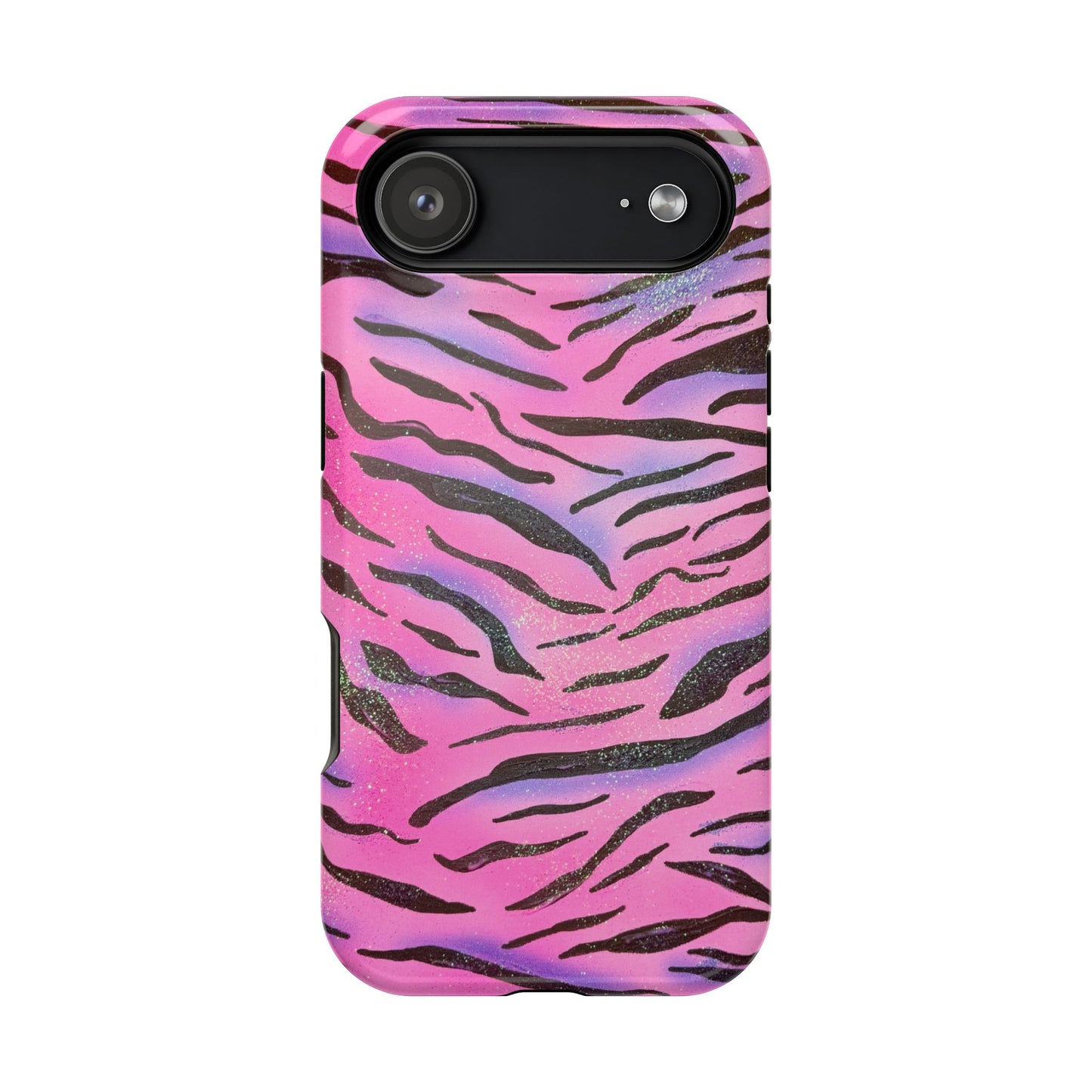 MagSafe "glitter zebra" airbrush iPhone case