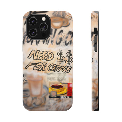 MagSafe "need $$ for coffee" airbrush iPhone case