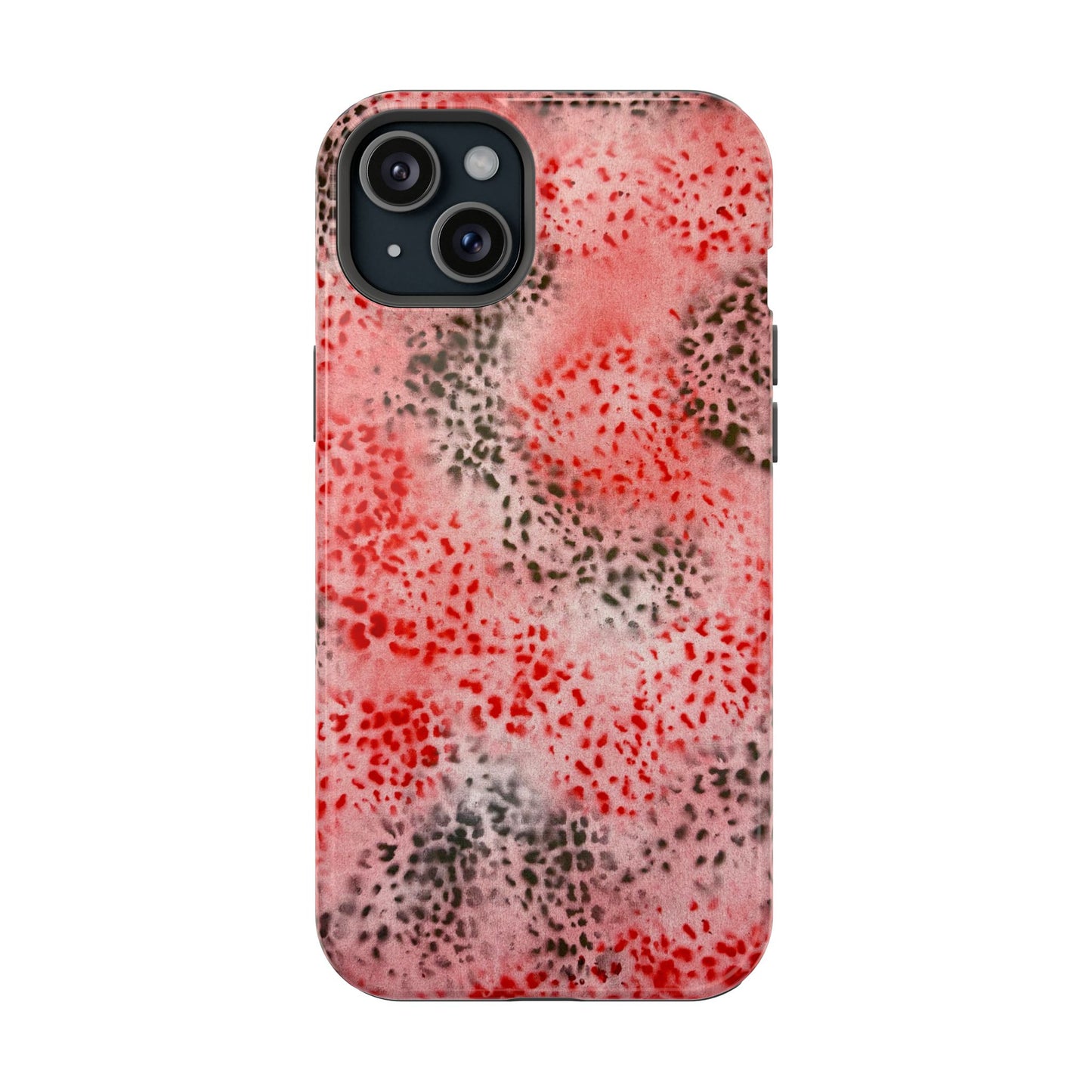 MagSafe "red cheetah" airbrush iPhone case
