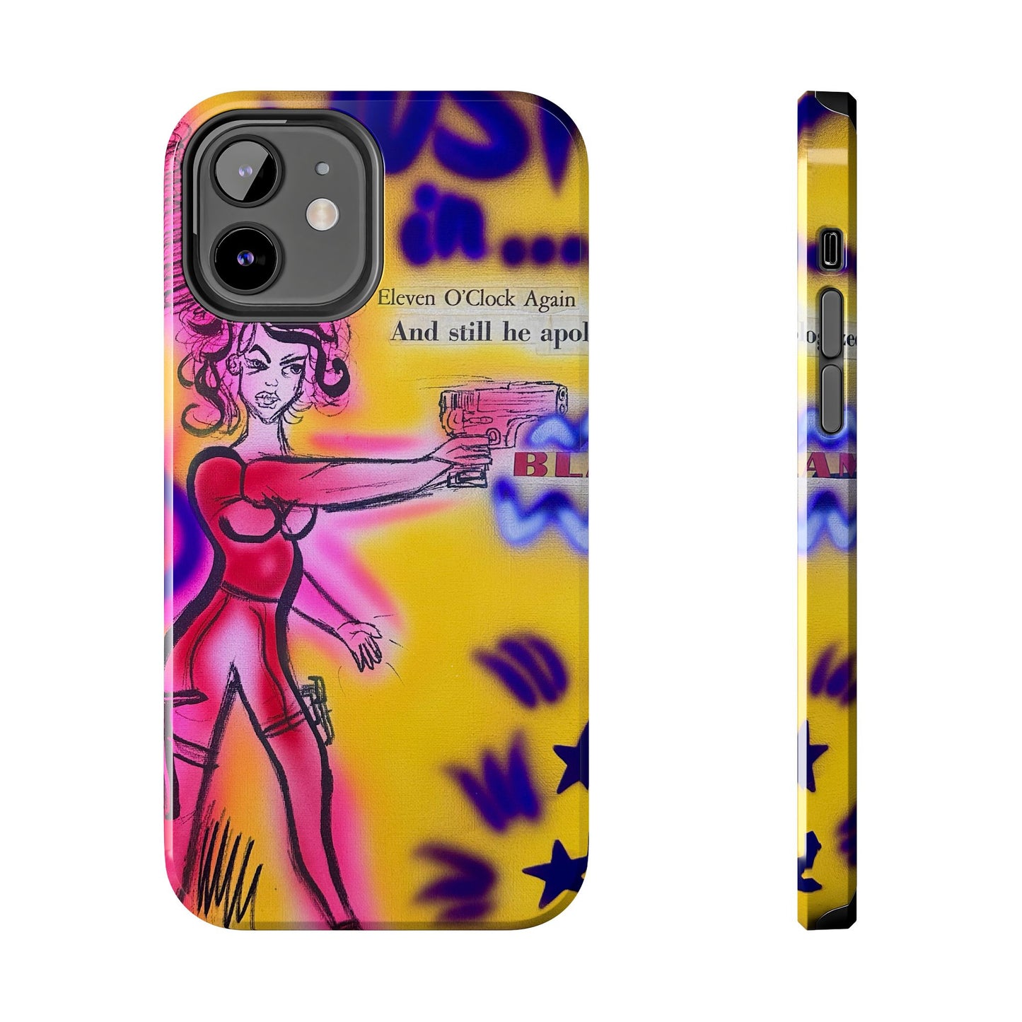 "spiraling thoughts" airbrush iPhone case