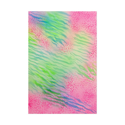 "teal cheetah" airbrush rolled print