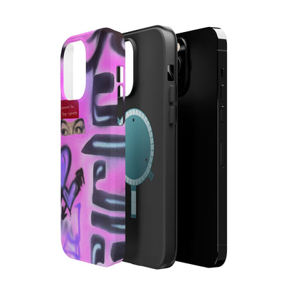 MagSafe "purple princess" airbrush iPhone case
