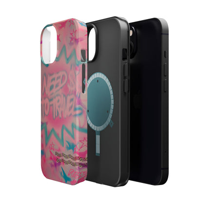 MagSafe "need $$ to travel" airbrush iPhone case