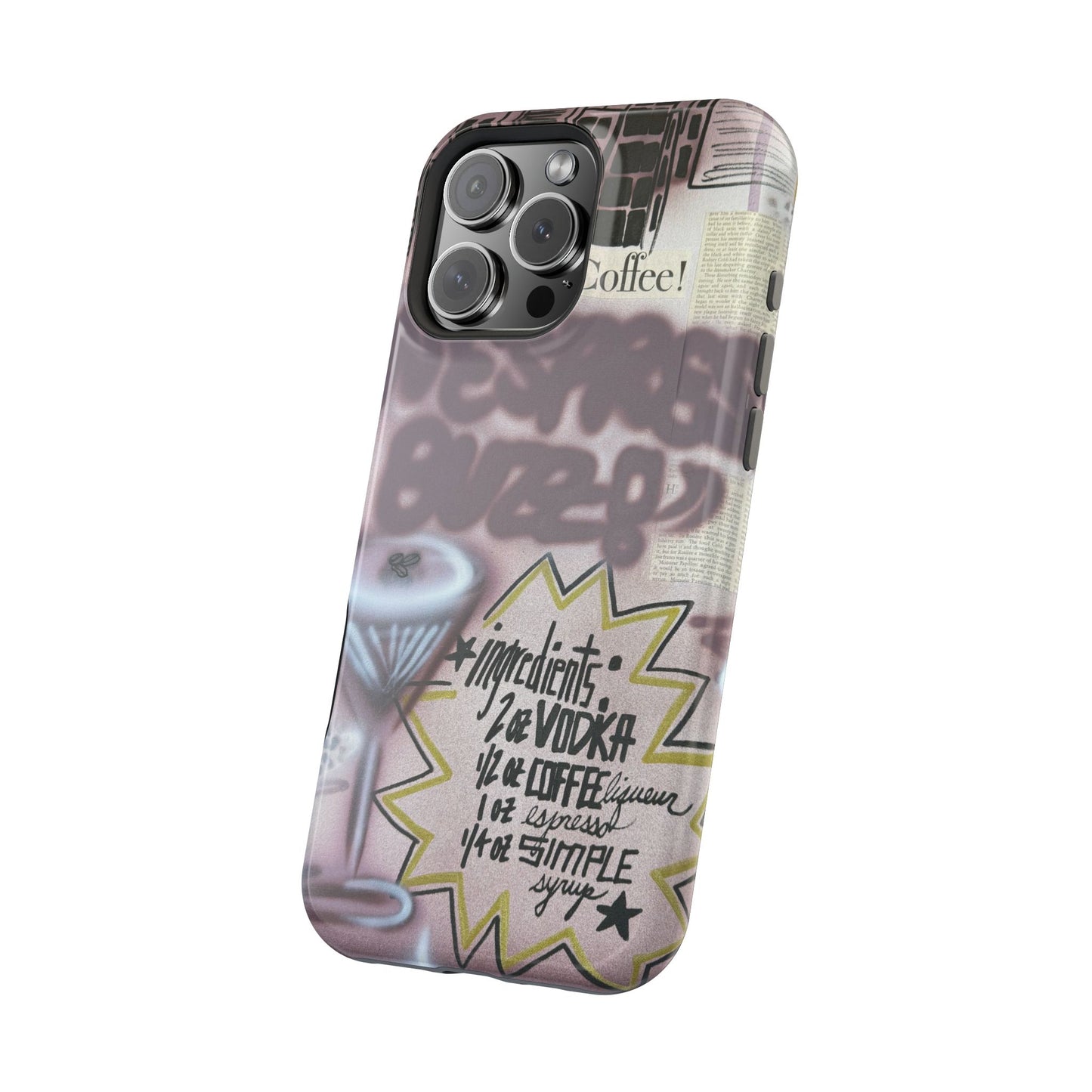 MagSafe "espresso martini" airbrush iPhone case