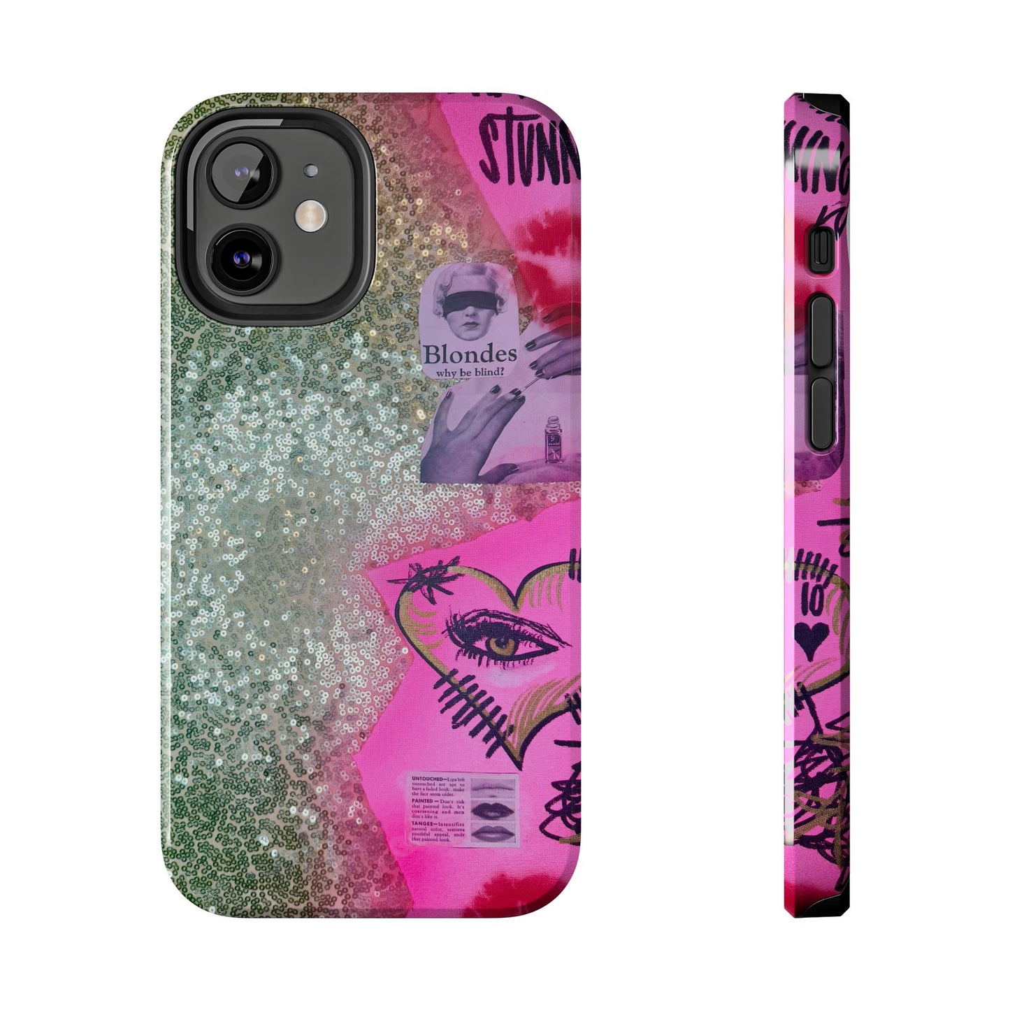 "glitter gloss" airbrush iPhone case