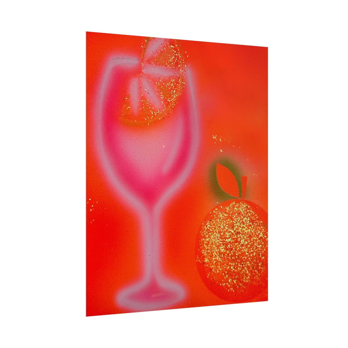 "aperol spritz" airbrush rolled print
