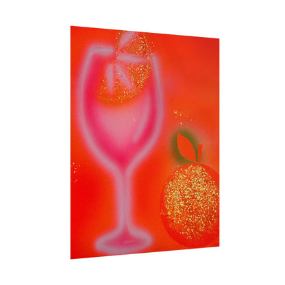 "aperol spritz" airbrush rolled print