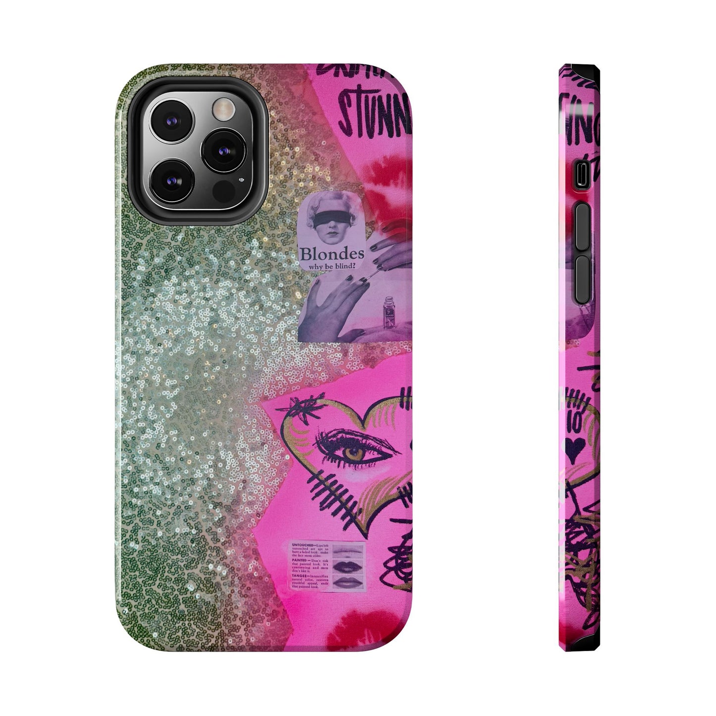 "glitter gloss" airbrush iPhone case