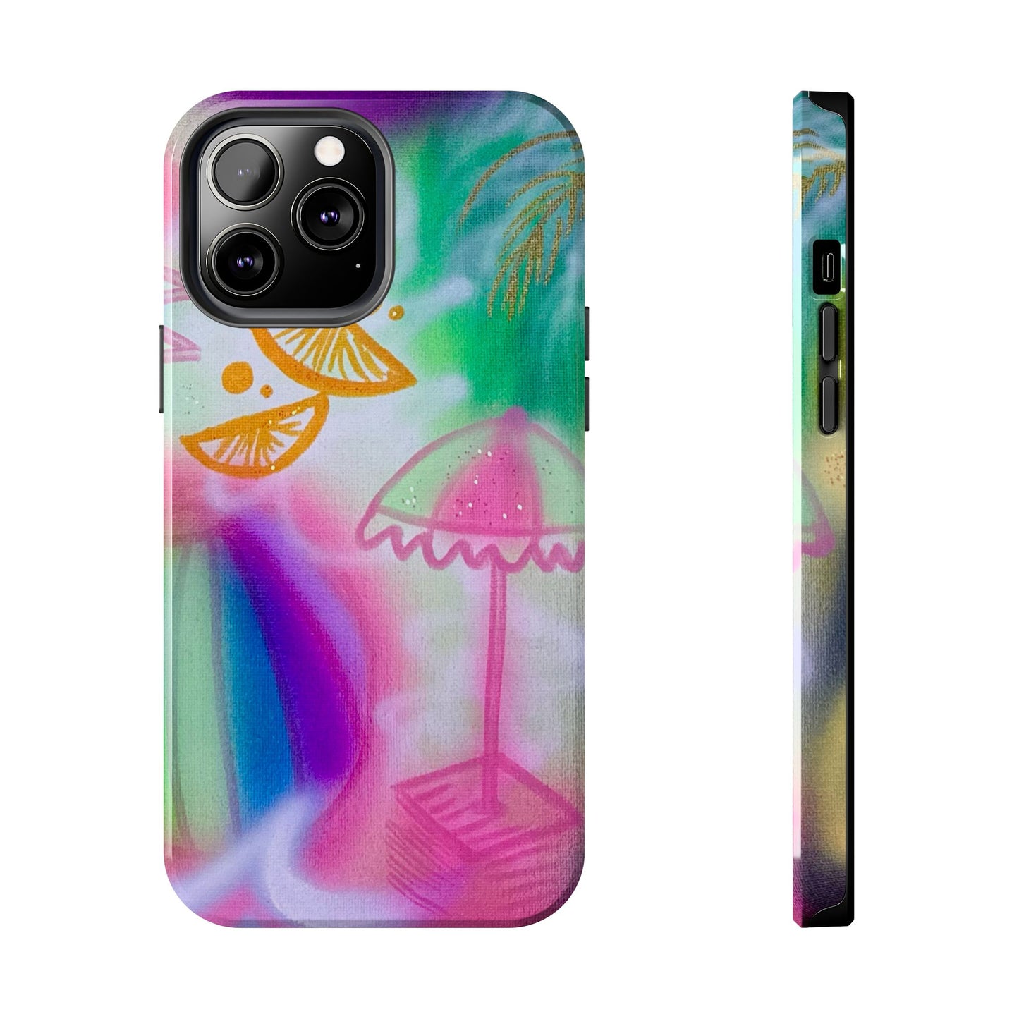 "on the beach" airbrush iPhone case