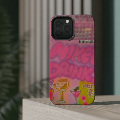 MagSafe "mixed drinks" airbrush iPhone case