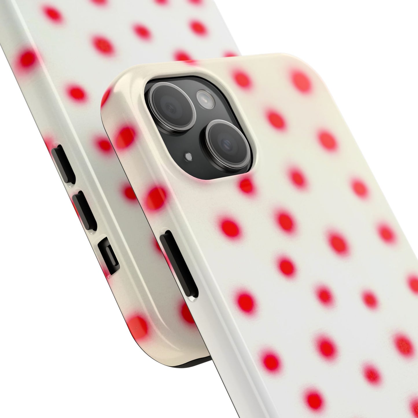 "vanilla cherry polka dot" airbrush iPhone case
