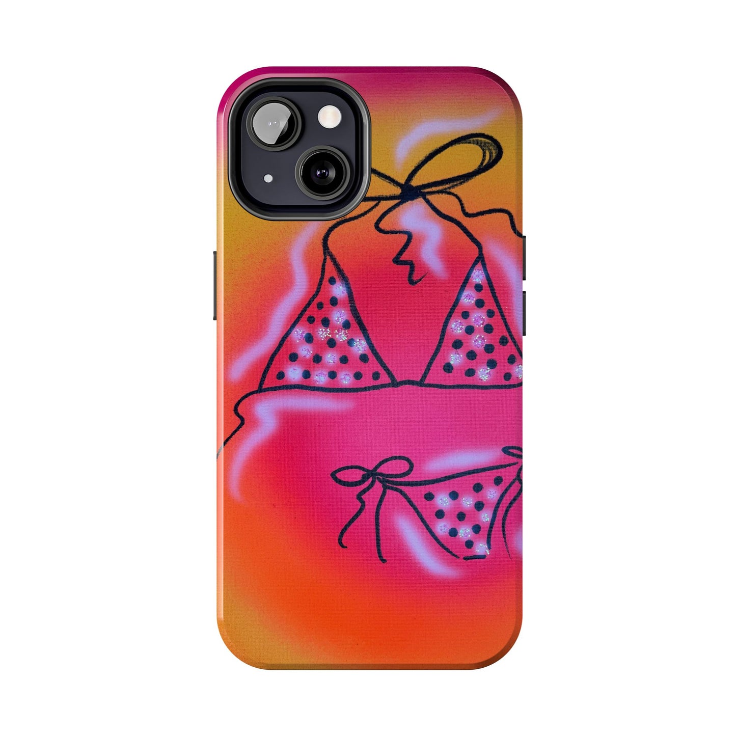 "glitter bikini" airbrush iPhone case